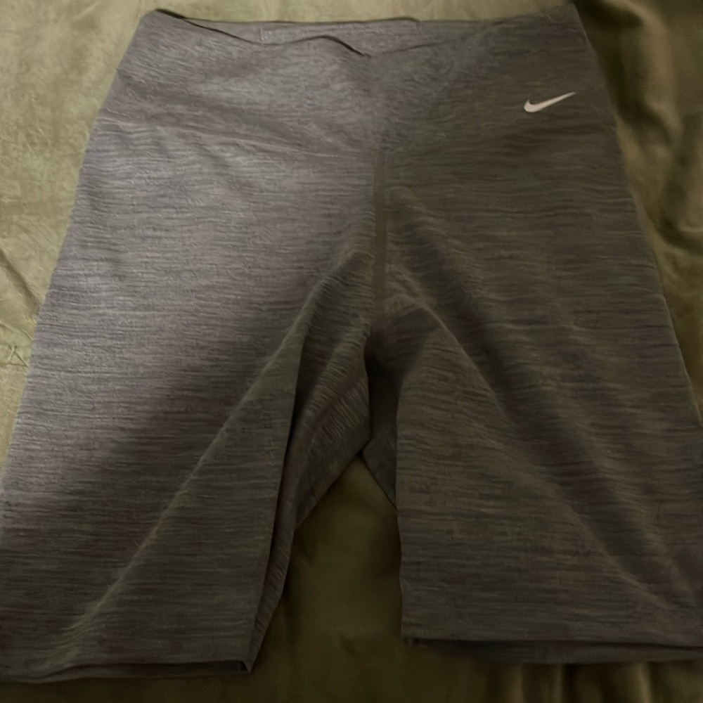 Grey Nike biker shorts
